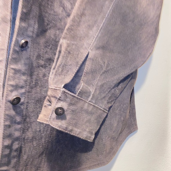 VINTAGE NF LEATHER BUTTON DOWN - Picture 4 of 9